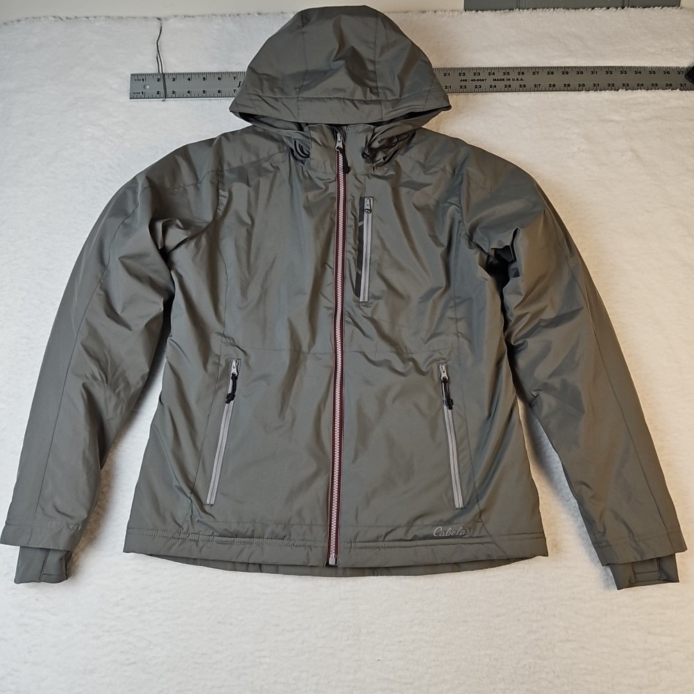 Cabela's XPG Insulated Windstopper Primaloft Hooded‎ Jacket Gray Women's Large